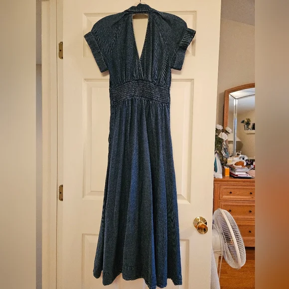 ✨️Maeve Blue Midi Dress with A-line Silhouette - Picture 6 of 14